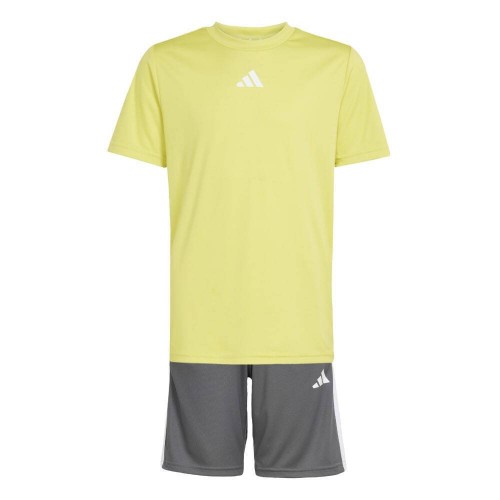 ADIDAS JD1785 ΠΑΙΔΙΚΟ ΣΕΤ ΜΠΛΟΥΖΑ ΚΑΙ ΣΟΡΤΣ ΑΓΟΡΙ  ΚΙΤΡΙΝΟ-ΓΚΡΙ